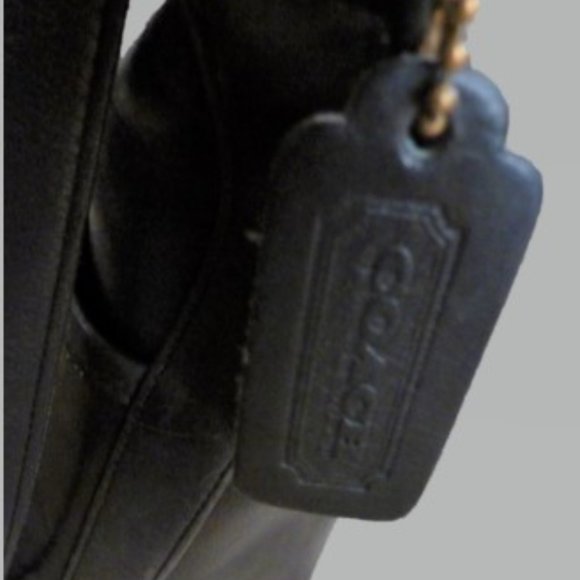 Coach Black Leather Crossbody Bucket Bag - Picture 8 of 8